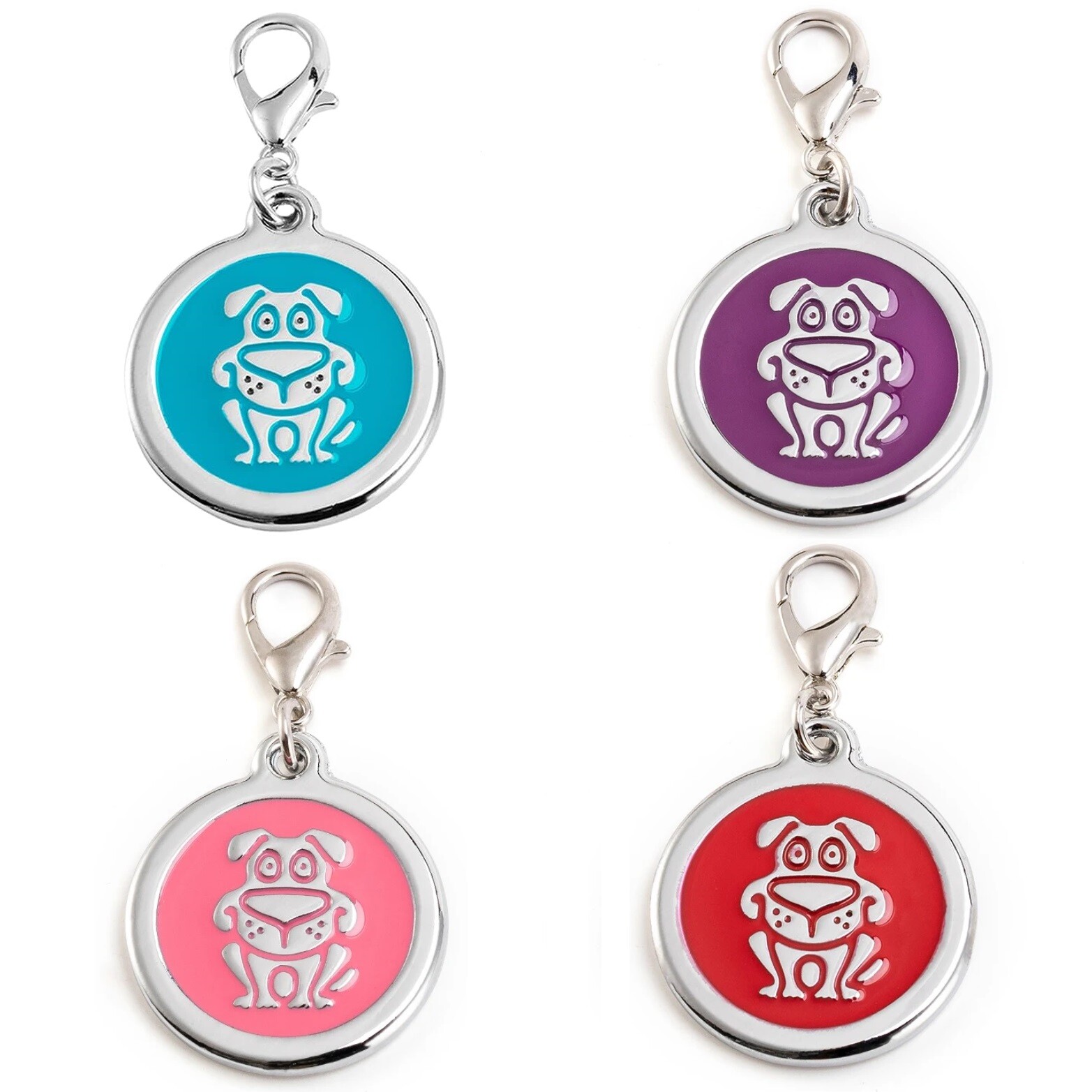 Personalized Funky Dog Design Pet ID Tags – happy puppy id tag, dog name tag