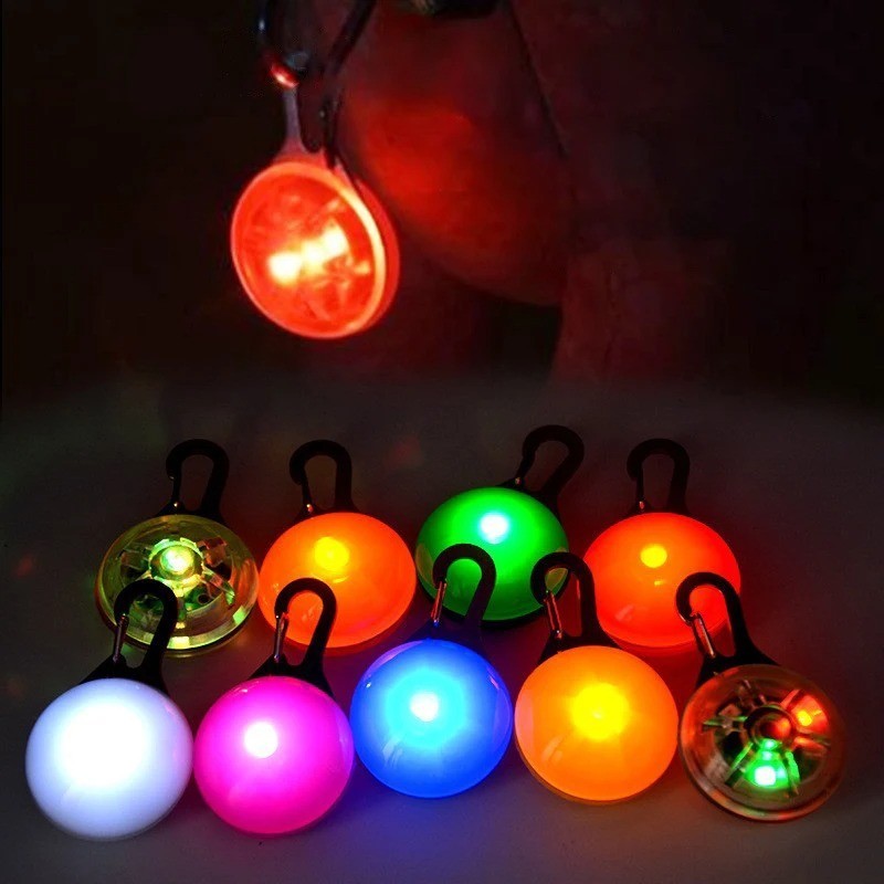 LED Flashing Clip On Pedant Night Light Pet Safety Dog Cat Collar Choose