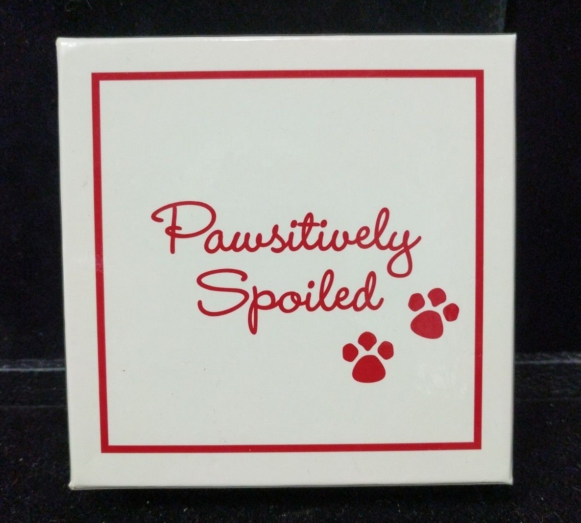 Pawsitively Spoiled Pet Collar Charm Crystal BLUE Heart Lap Lover ANIMAL NEW