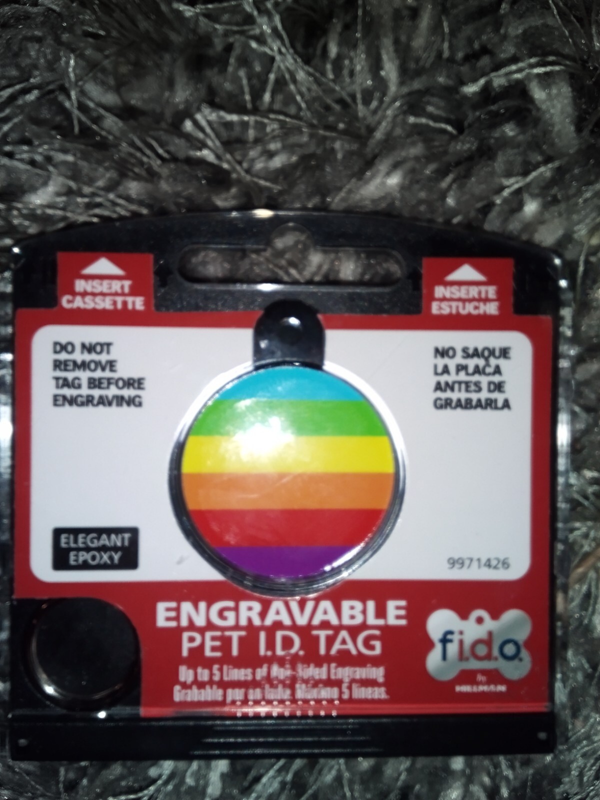 FIDO engravable Pet I.D. Tag – Rainbow
