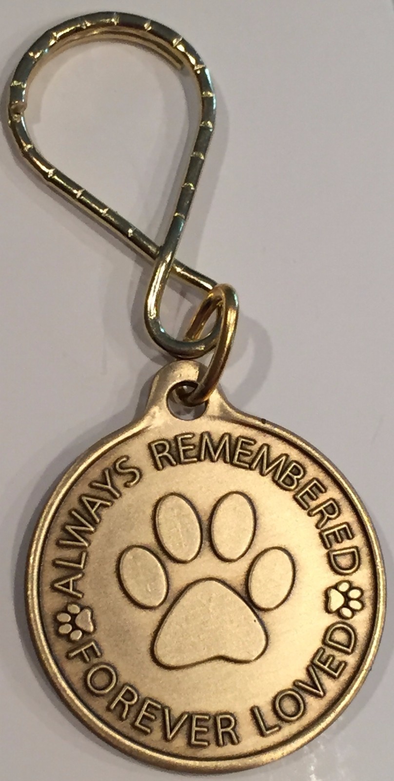 Always Remembered Forever Loved – A True Friend Dog Pet Memorial Key Chain Tag