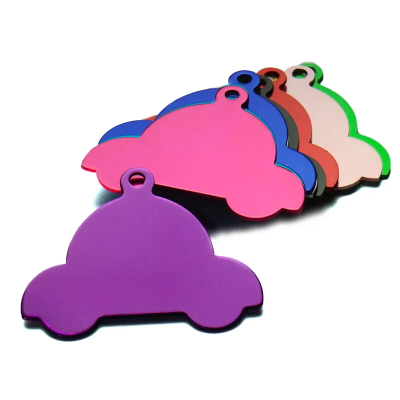 100Pcs Anodizing Aluminum Dog Tag Name Dog ID Tags Collar Customized Engraving