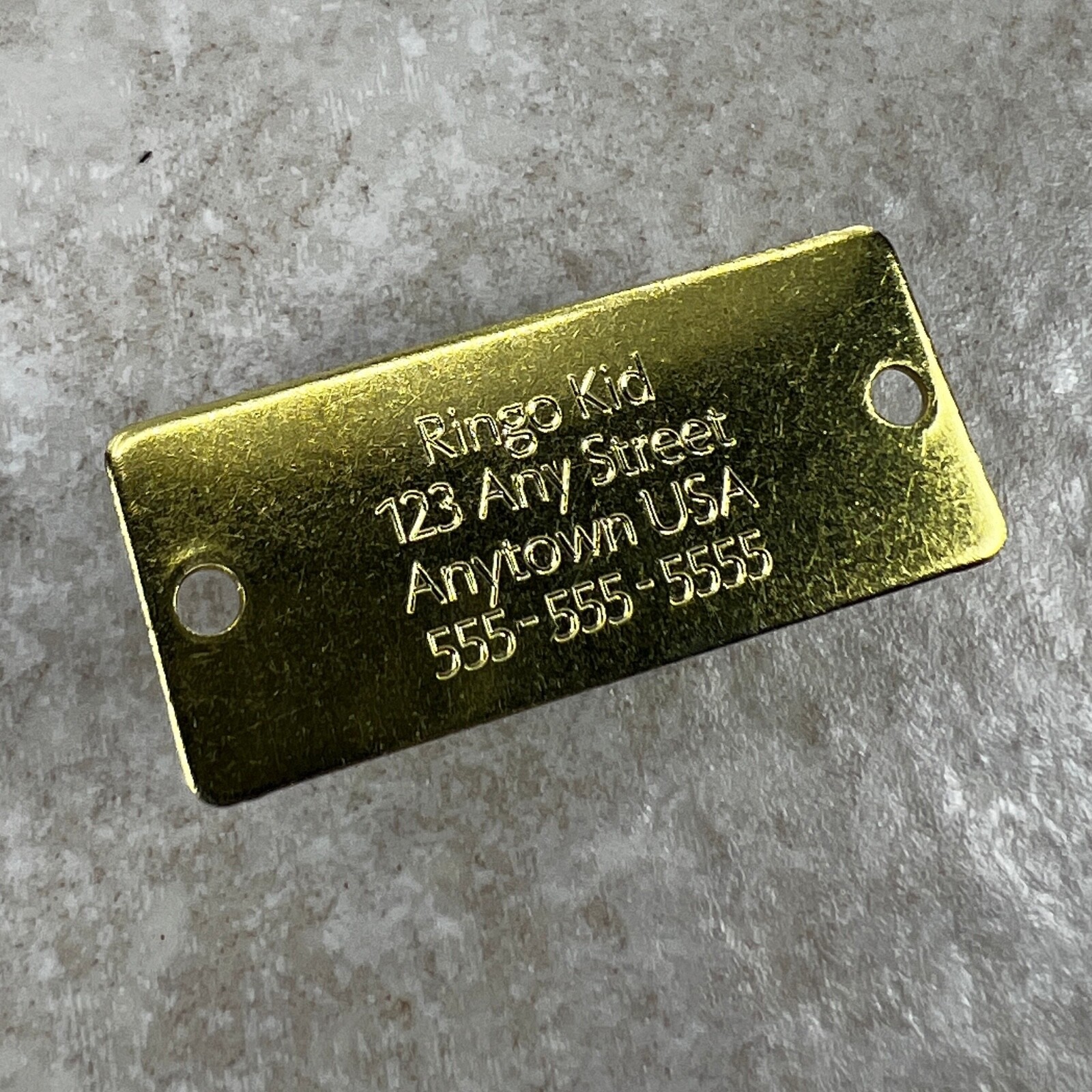 Custom Engraved Tags Personalized NAME PLATE Tags Name Plate RUSTIC BRASS SMALL