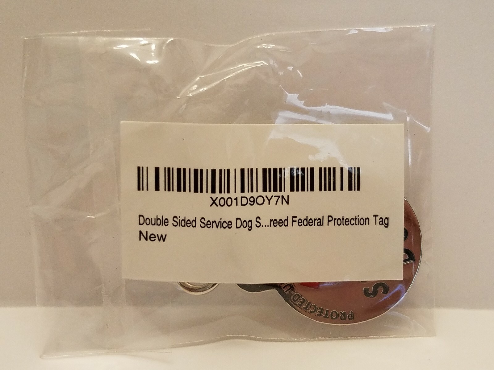 Double Sided Service Dog Federal Protection TAG – Vest Collar Harness – NEW