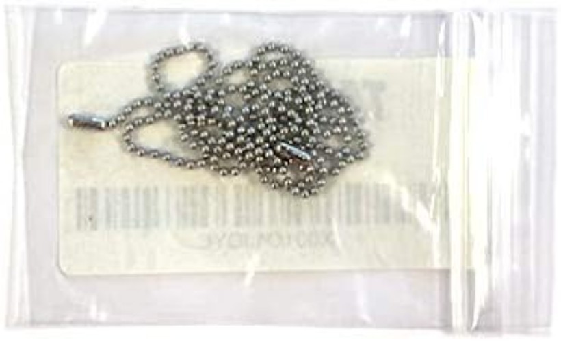 Stainless Steel Dog Tag Chain Set with 27 Inch and 4.5 Inch Ball Chains