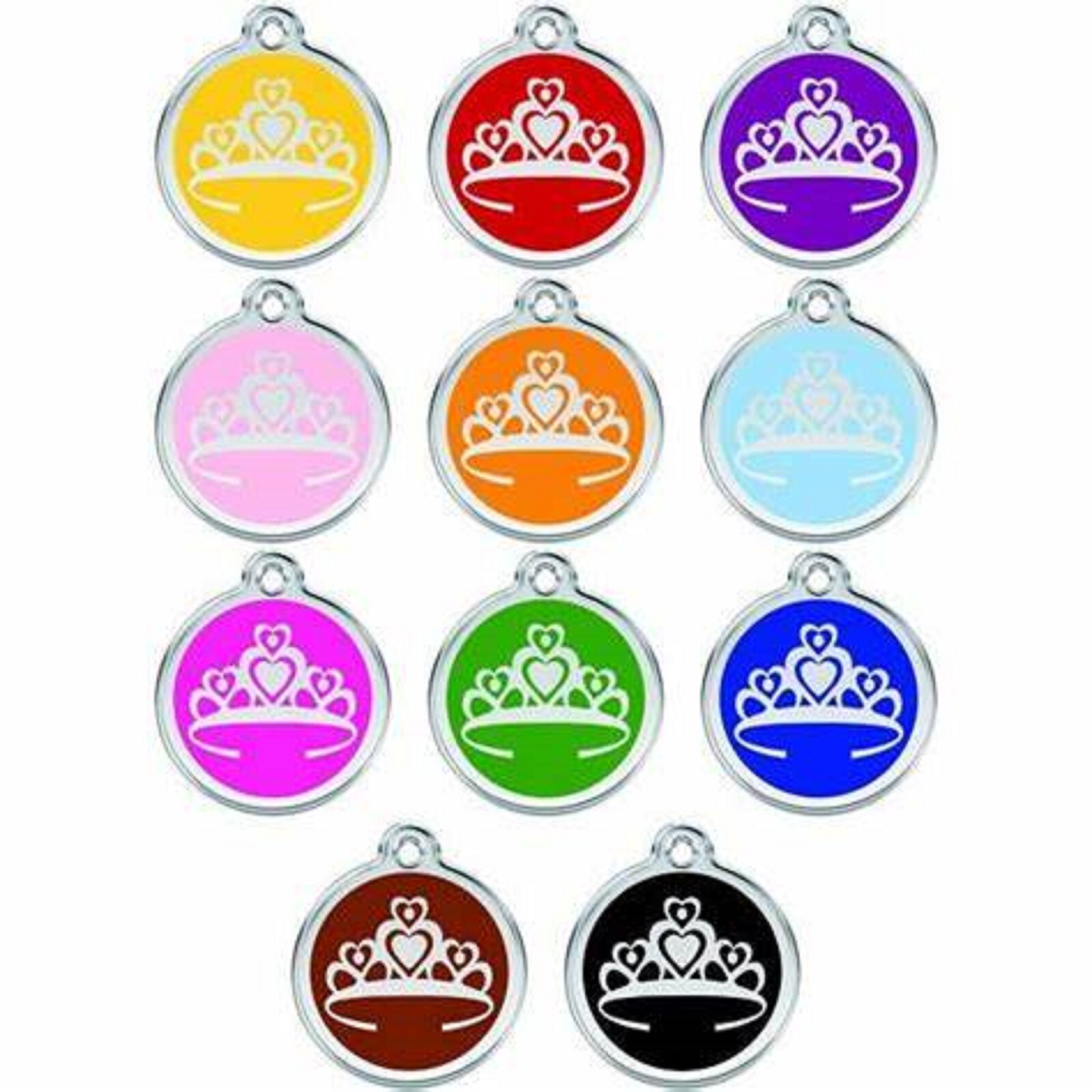 Red Dingo Dog Cat ID Pet Tag Engraved Free Shipping Crown – 11 Colors-Life Guar