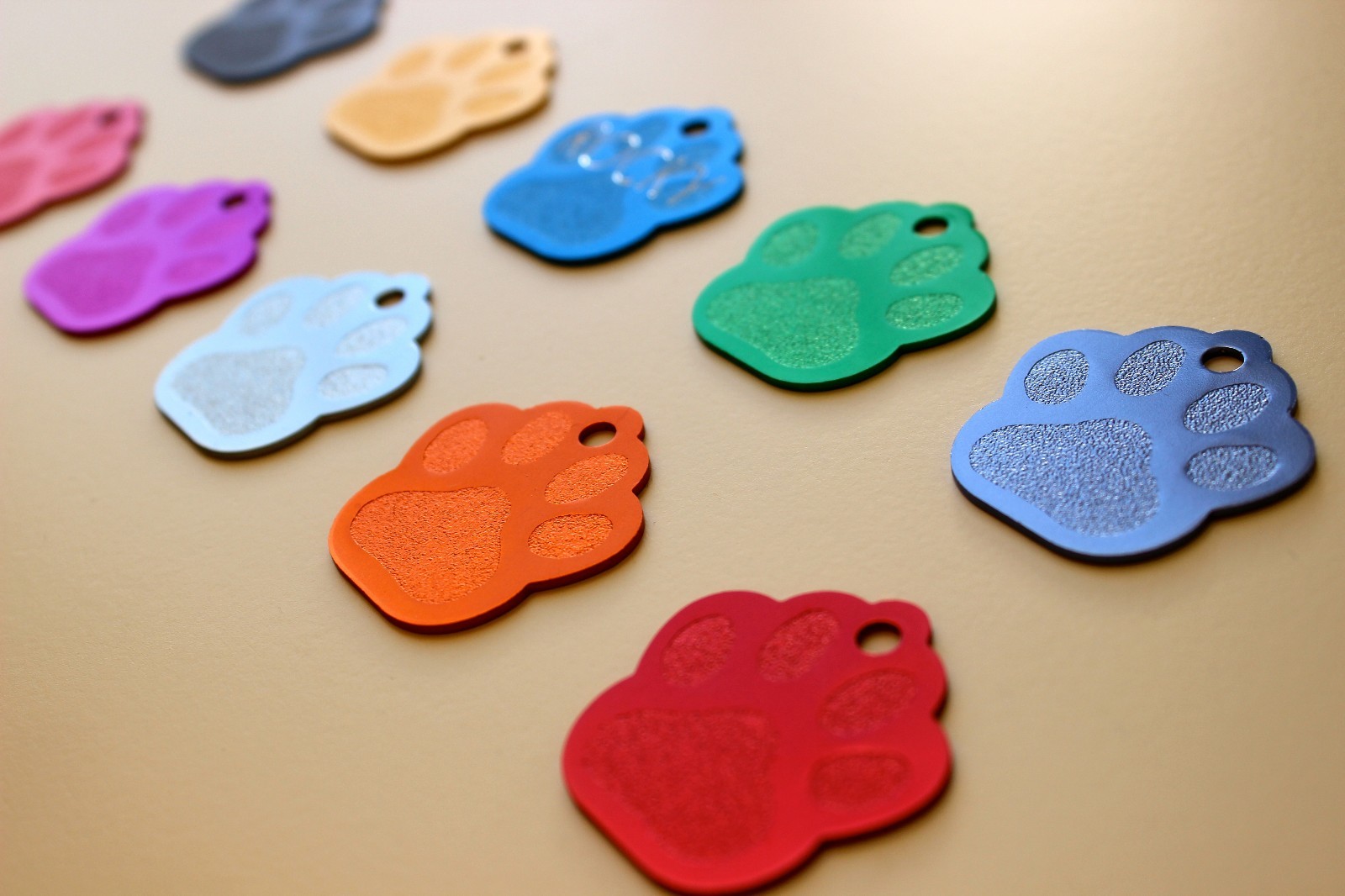 PET TAGS PAWS ID DOG TAG PREMIUM FULLY ANODIZED 2-SIDE DIAMOND ENGRAVED PETCHARM