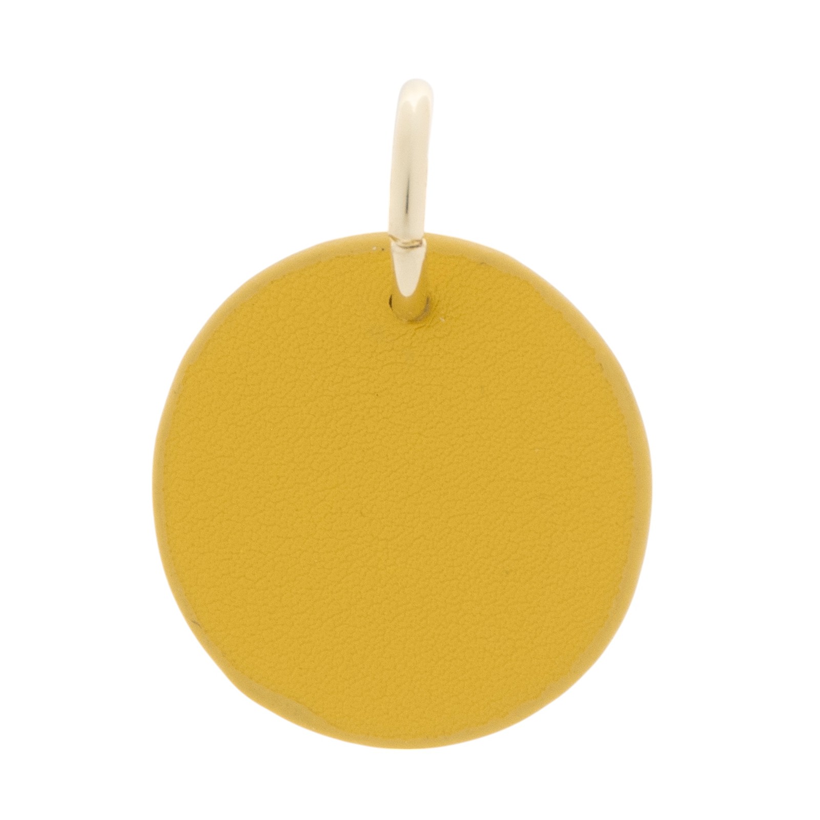 The Cuddle Collab Wear & Share Charm Faux Leather “L” Monogram in Yellow