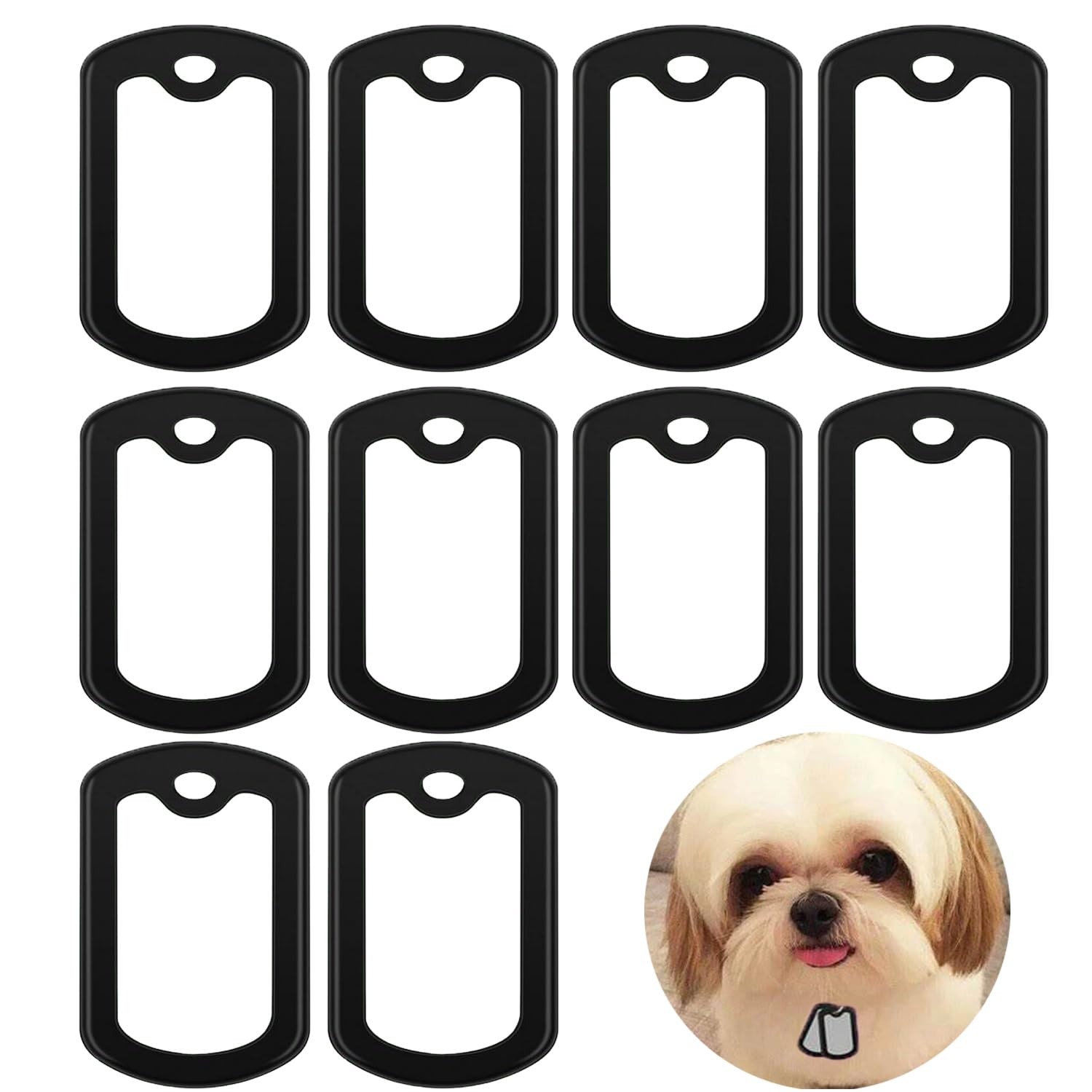12pcs Dog Tag Silicone Silencer, Black Military Dog Tags Silencers for Authen…