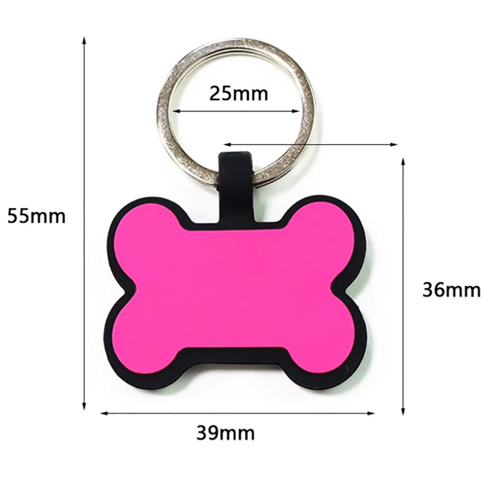 Personalized Bone Silicone Dog Tag Engraved Custom Pet Tags Pet ID Card for Dog