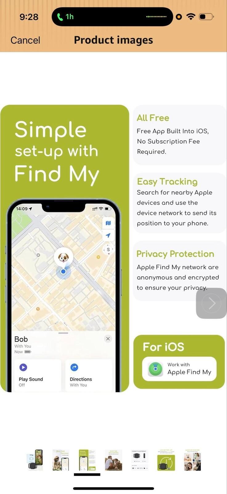X Tag Bluetooth Tracker for Pets Compatible with Apple Find My