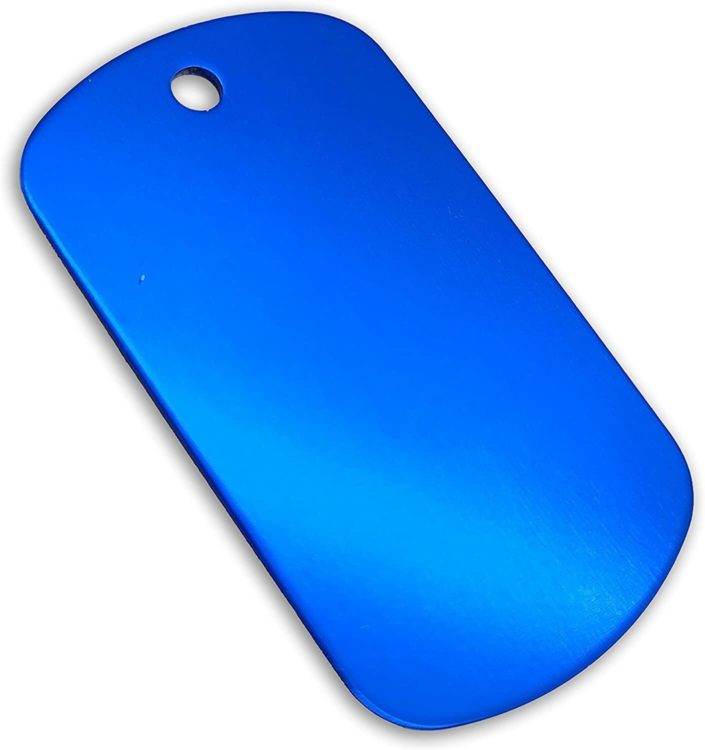 BULK – Blue Anodized Aluminum Military GI Dog Tags for Laser Engraving/Crafting