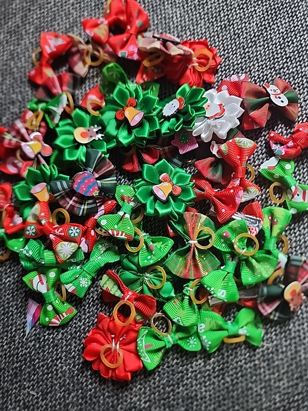 Assorted 5pk Christmas Theme Colar Charms Pet Dog Cat