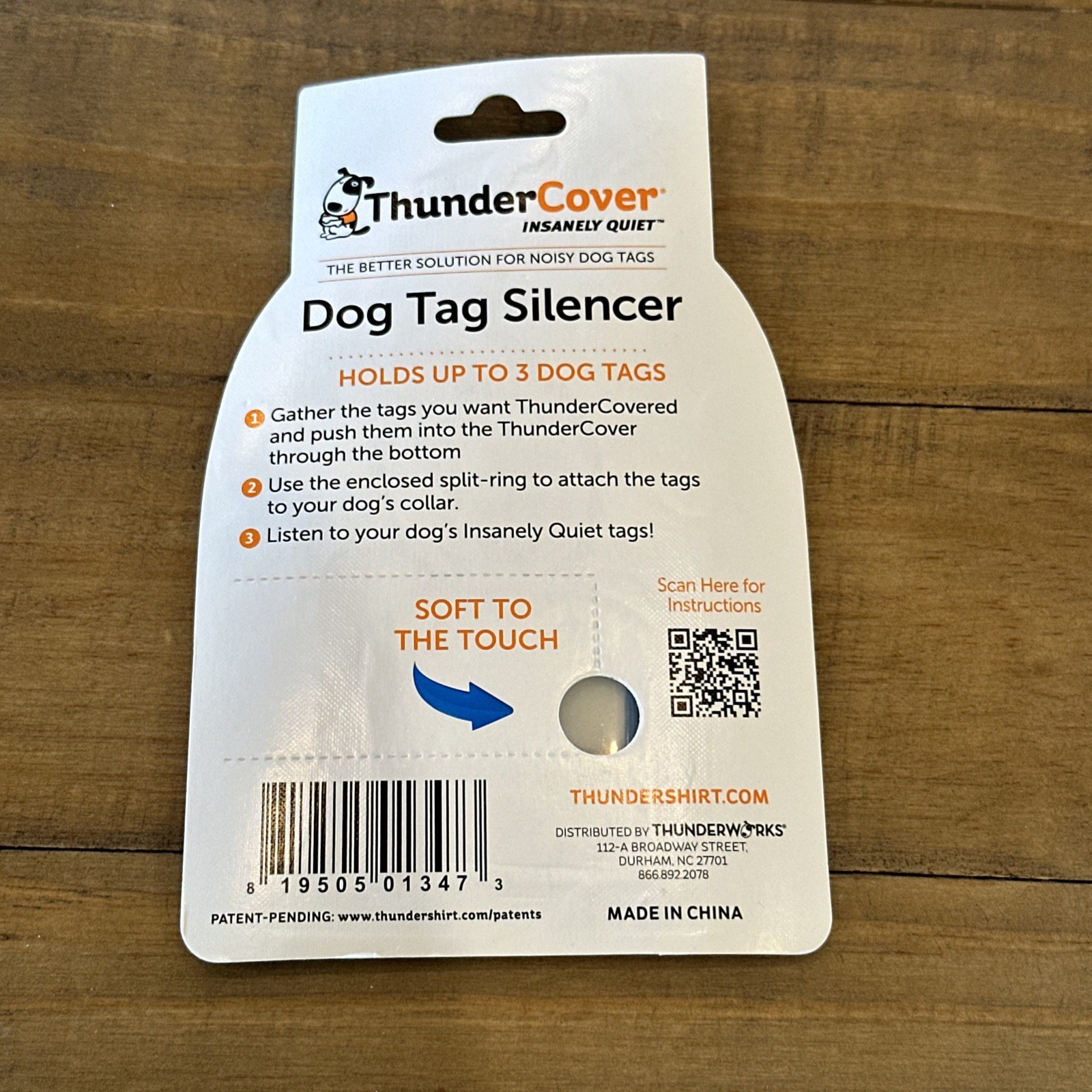 Thunder Cover Dog Tag Silencer, Standard Size, Quiet, Holds Up To 3 Tags, New