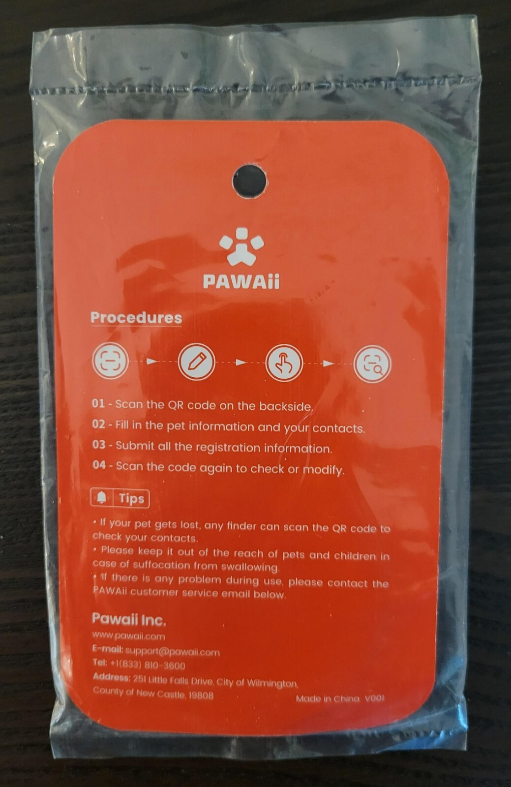 Brand New and Sealed PAWAII DIGITAL ID TAG