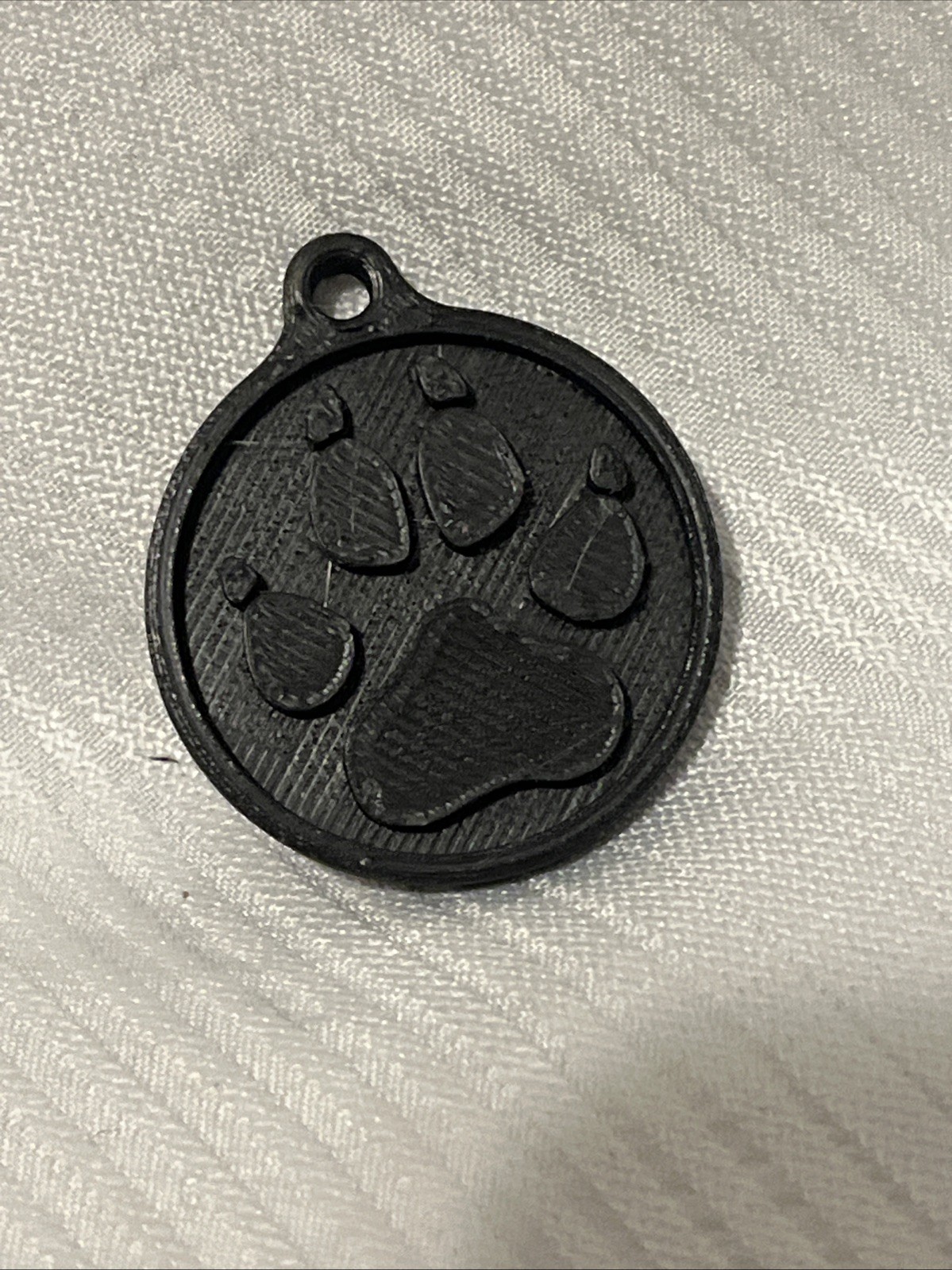 Dog Paw Keychain 3D Printed Cute Pet Lover Gift Paw Print Key Ring