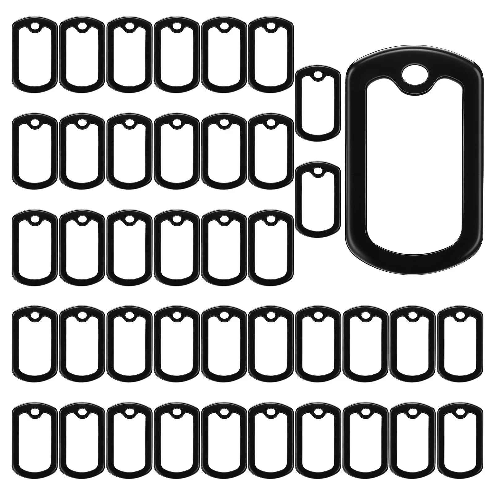 40pcs Dog Tag Silencers,Silicone Dog Silencers,Black Army Dog Tags for Authen