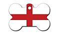 INTERNATIONAL GEORGES CROSS ENGRAVED LG BONE PET ID TAG