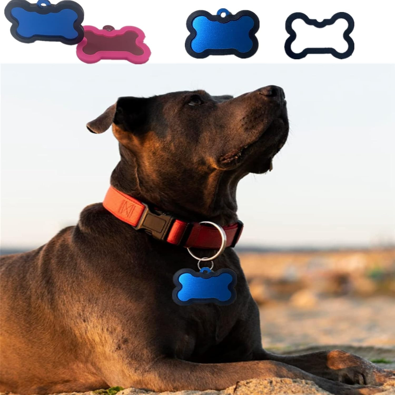 6 Pack Silicone Dog Tag Silencer – Quiet Noisy Pet ID Tags Protector – Lightweig