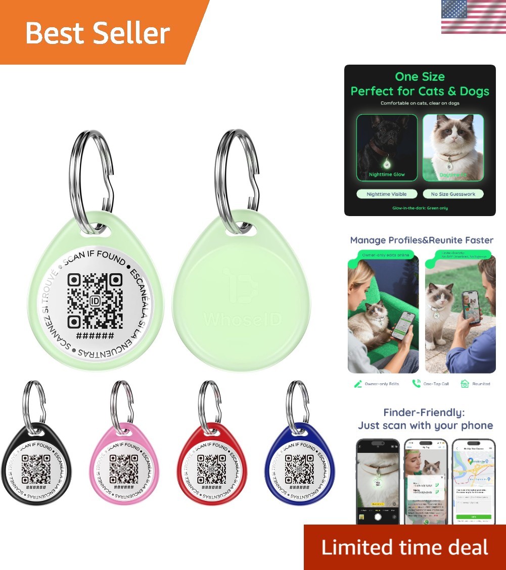 QR Code Dog Tag and Cat Tag, Scan to Reunite Faster, Waterproof and Durable, …