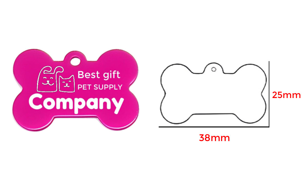 Customized Pet Tags, Aluminum ID Tags, Dog Cat Tag, Hand-Painted Design