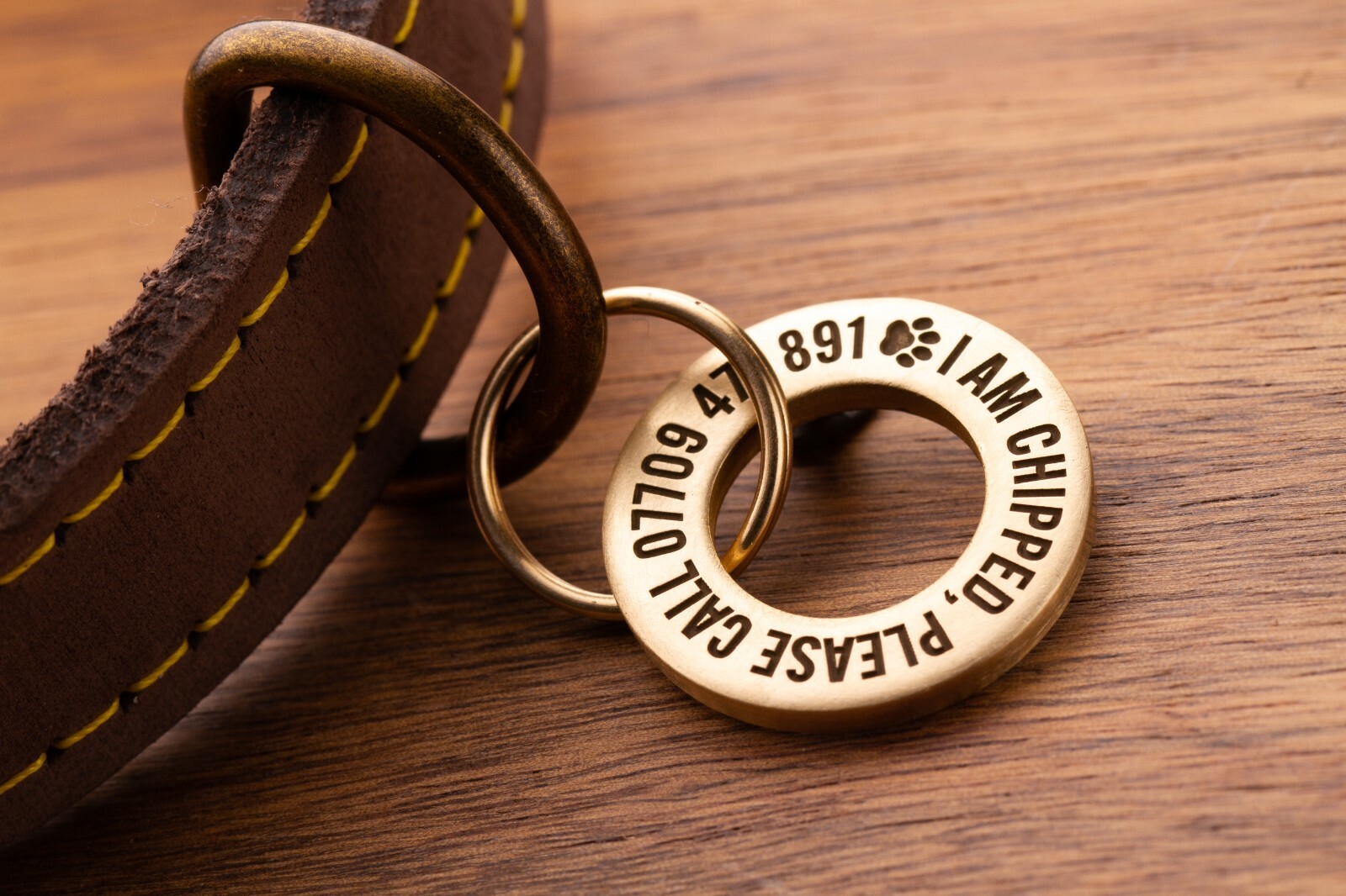 24mm Solid Brass or Stainless Steel Dog / Pet ID Tag