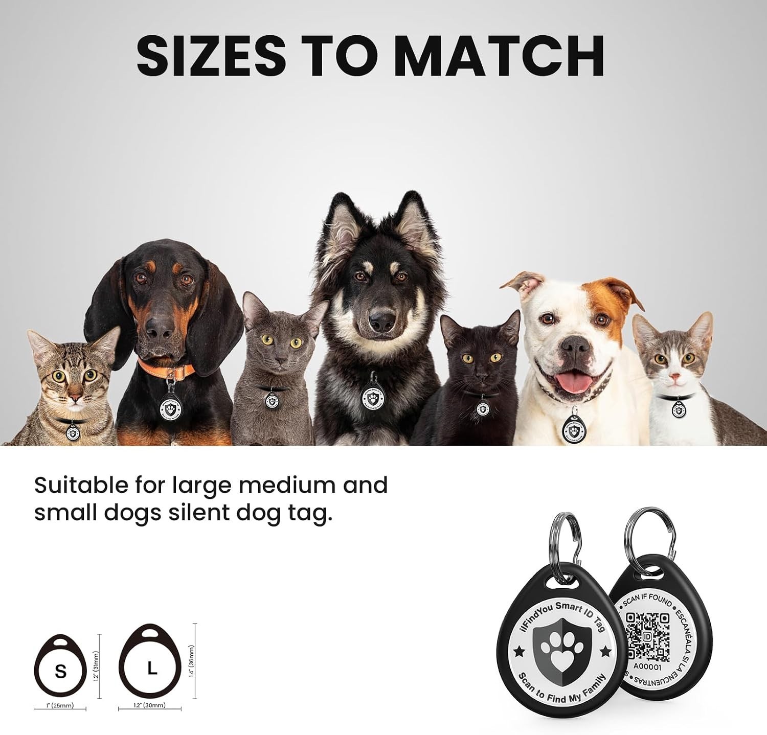 Personalized QR Code Dog ID Tag – Secure, Waterproof Pet Safety Solution