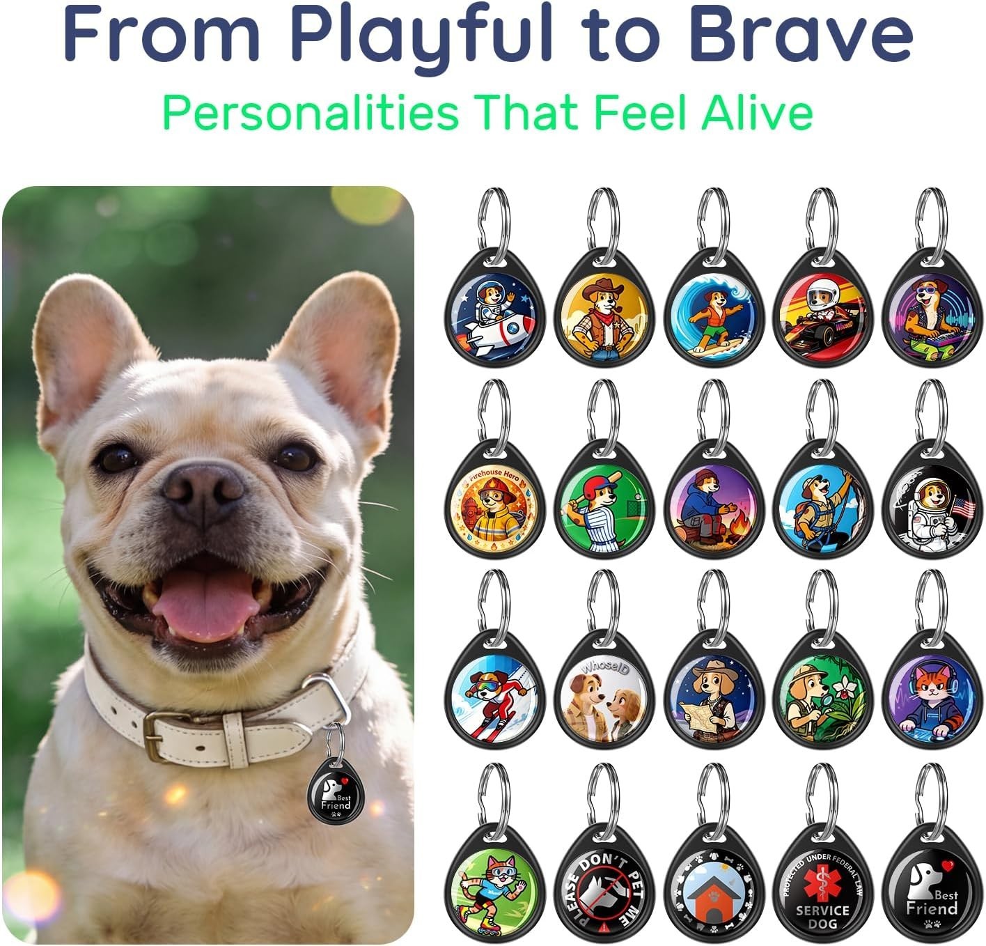 QR Code Dog Tag and Cat Tag, Scan to Reunite Faster, Waterproof and Durable, …