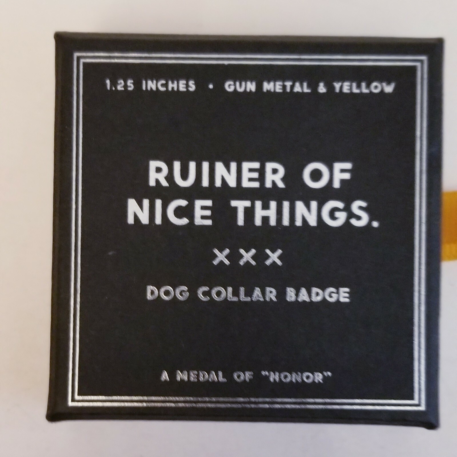 “Ruiner Of Nice Things” Metal Dog Collar Badge Clip Charm