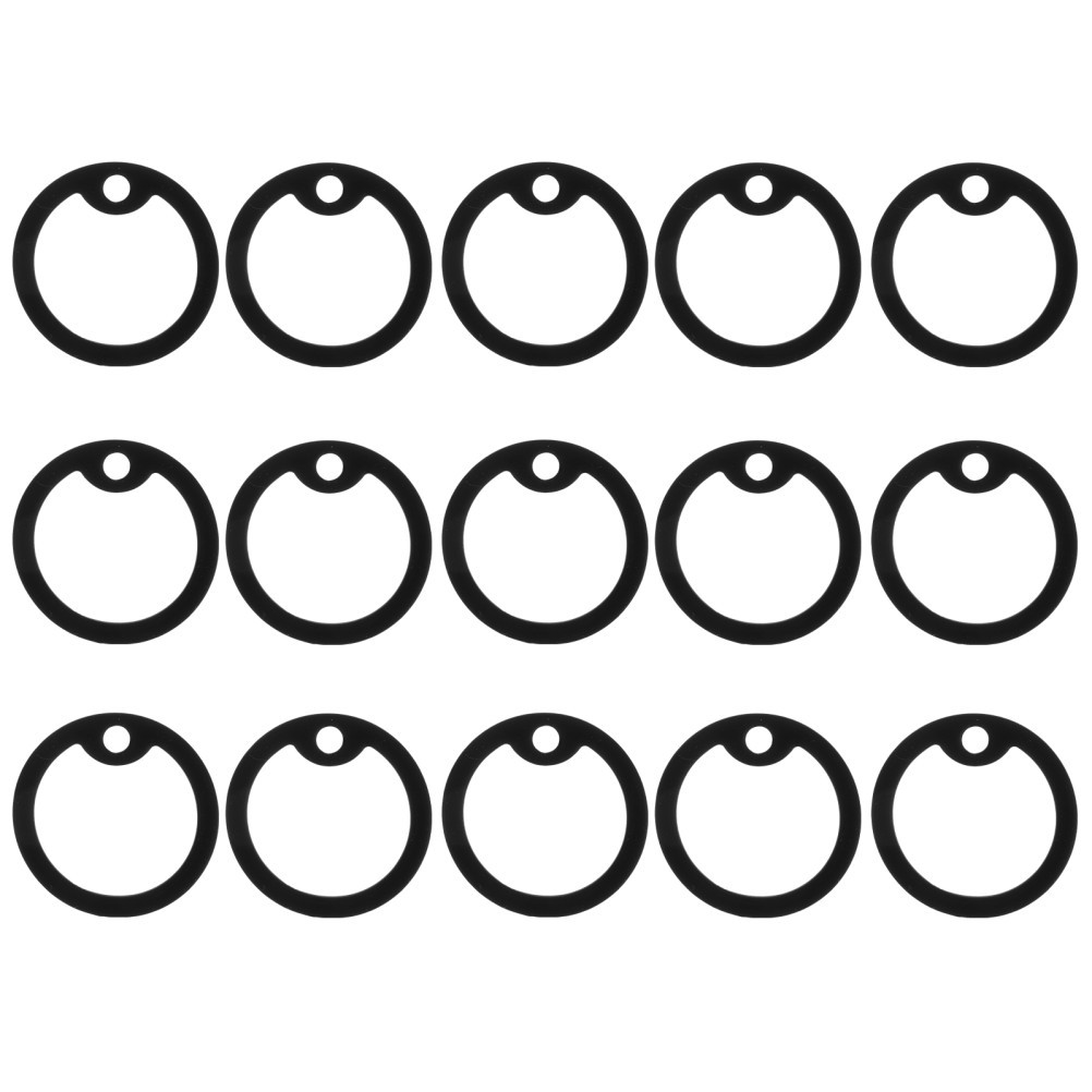 15Pcs Black Silicone Dog Tag Rings Durable Silencers to Mute Metal Tag Clanking