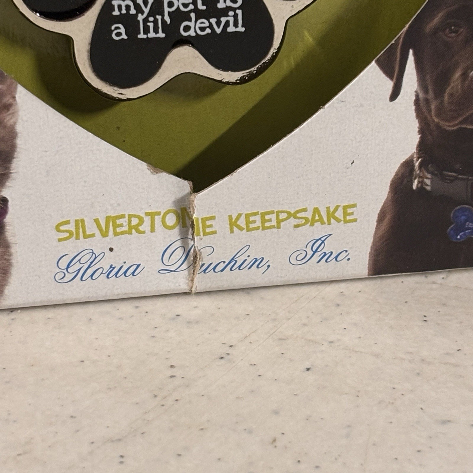 Gloria Duchin Pet Tag – “My Pet Is a Lil’ Devil” Paw Charm, New in Box, USA