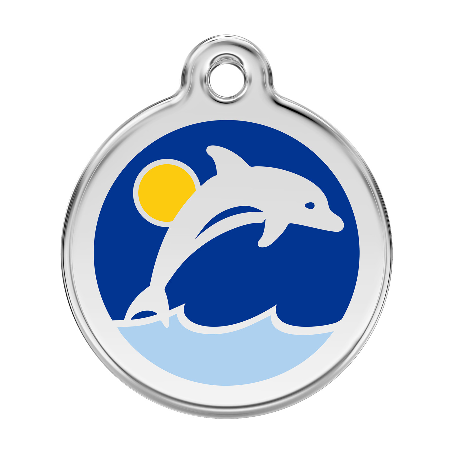 Dolphin Dog Cat Pet ID Tag Charm – Personalized – Red Dingo – Lifetime Guarantee