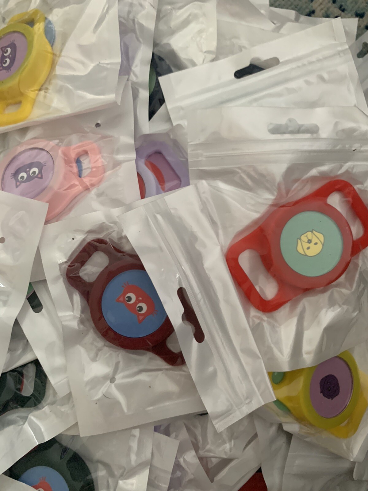 Lot Of 39 Pet Collar Air Tags Assorted Colors