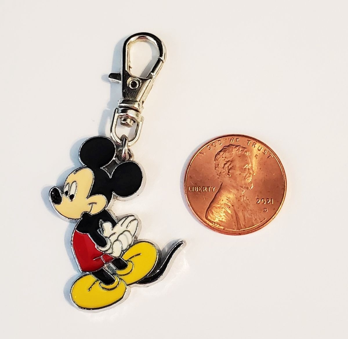 MICKEY MOUSE CHARM ZIPPER PULL BAG PURSE BACKPACK WALLET DOG CAT PET COLLAR TAG