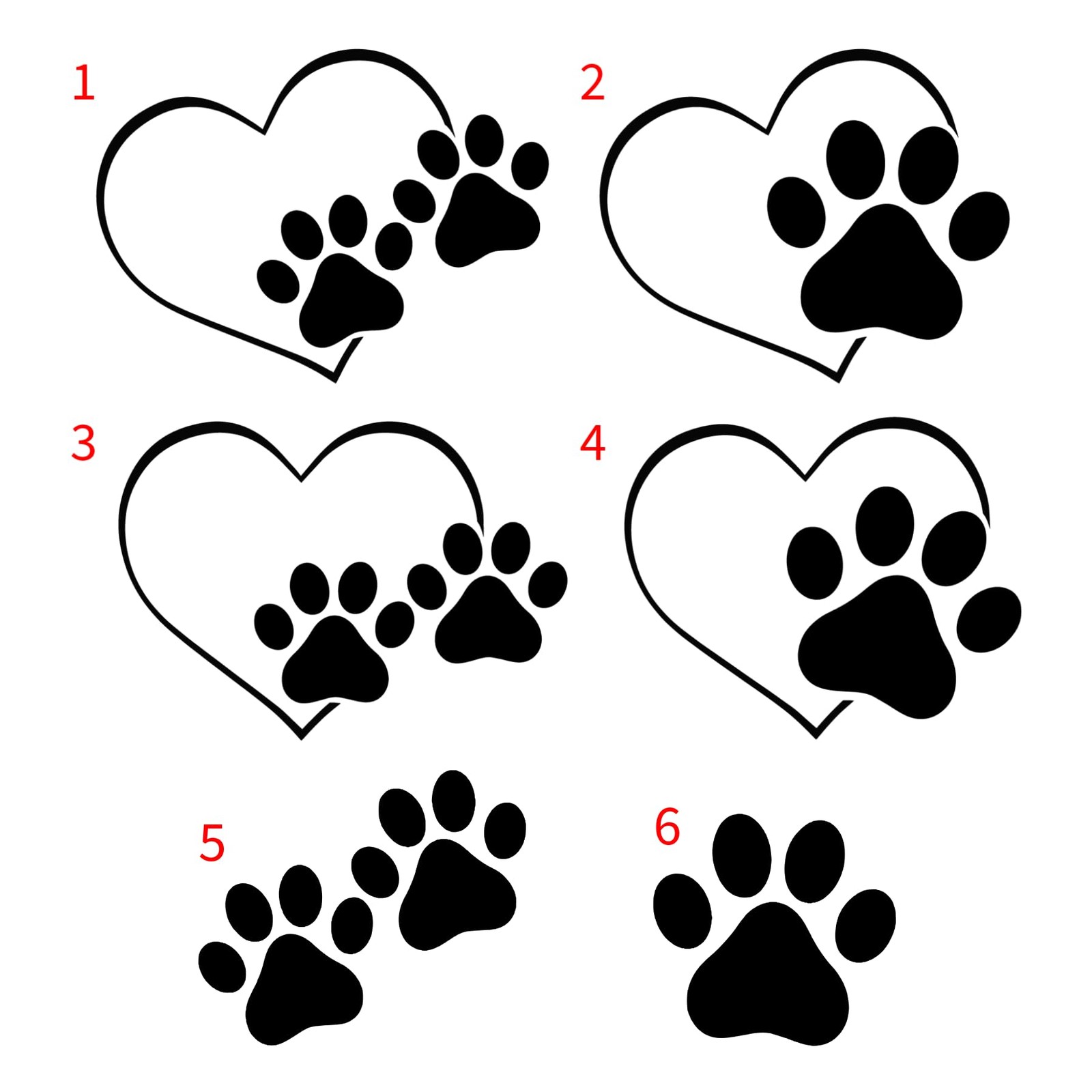 Heart + Paws and Name Dog Bowl – Engraved, Large, Medium, Small, Various