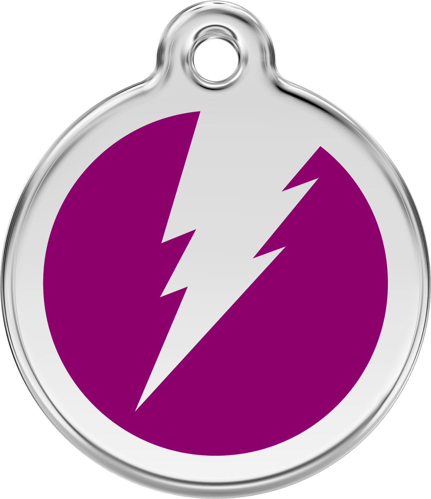 Steel Red Dingo Lightning ID Dog Tag Black Purple Blue Green Yellow Red Pink