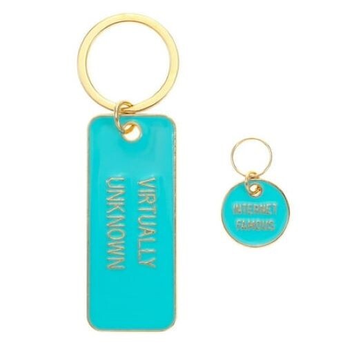 Heads or Tails 2PC Pet Collar Tag with Matching Keychain Set – Virtually Unknown