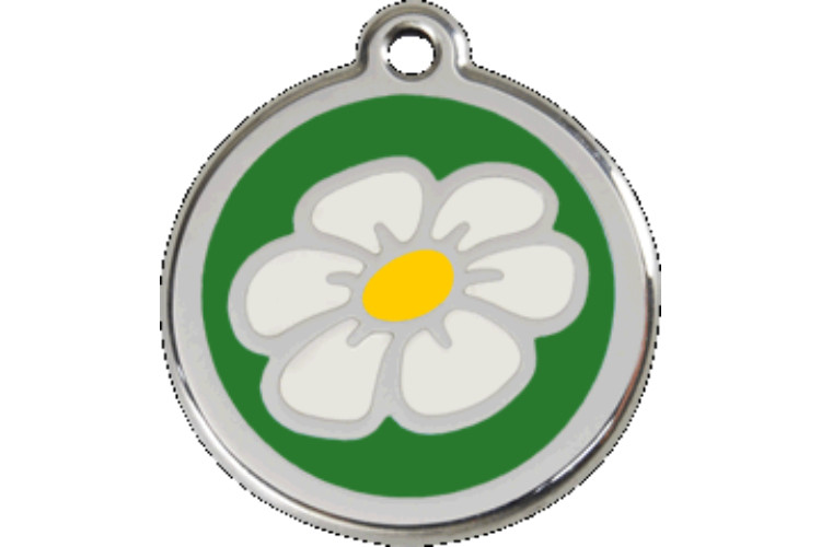 Red Dingo Dog Cat ID Pet Tag Engraved Free Shipping Life Guar Made USA Daisy