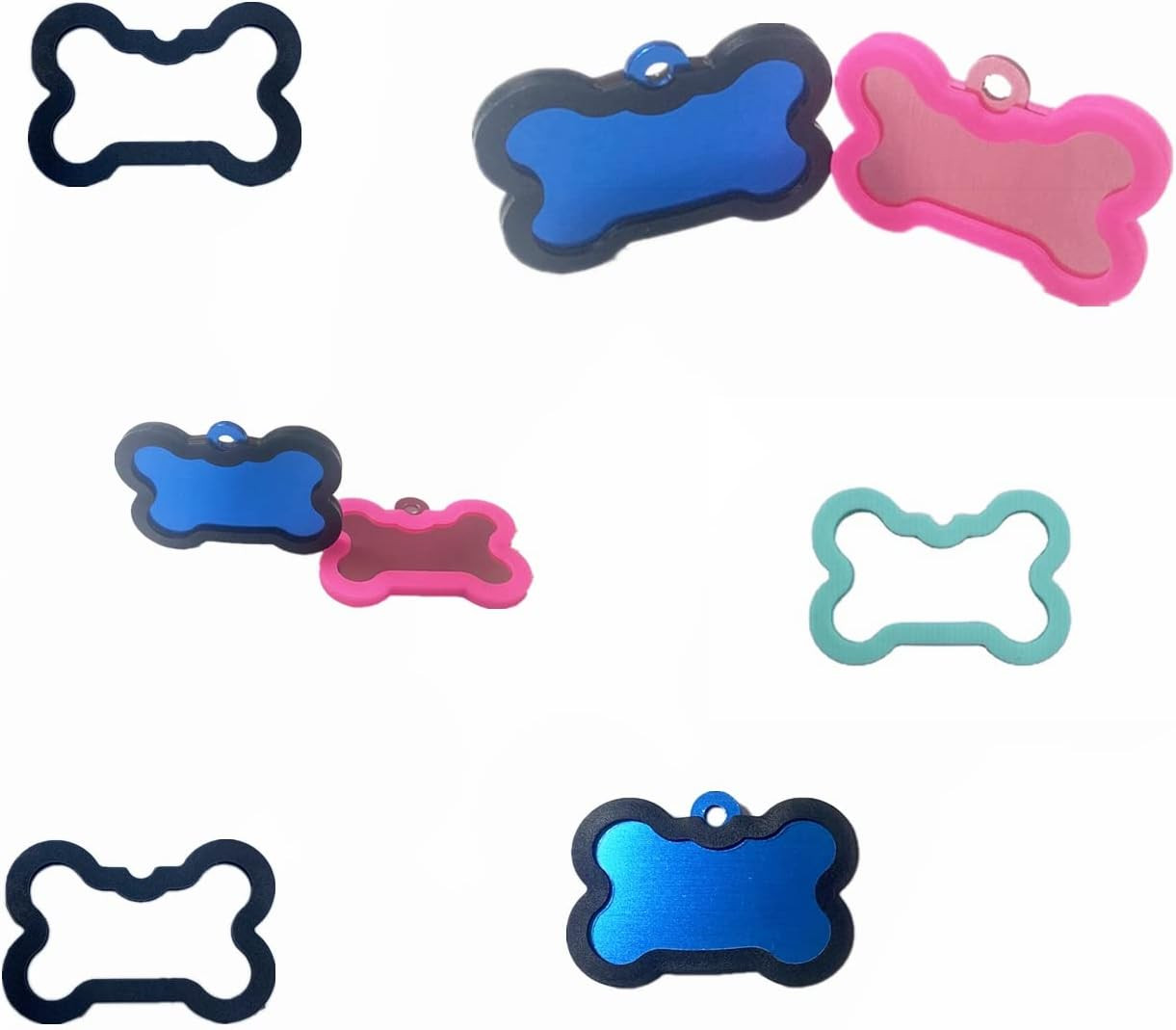 6 Pack Silicone Dog Tag Silencer – Quiet Noisy Pet ID Tags Protector – Lightweig