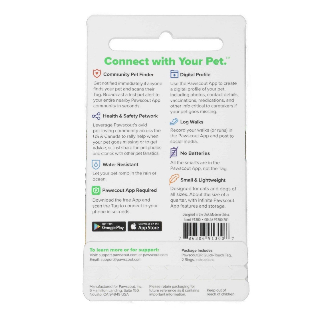 PawscoutQR The Smart Pet Tag Finder for Dogs & Cats Connects To Your Phone