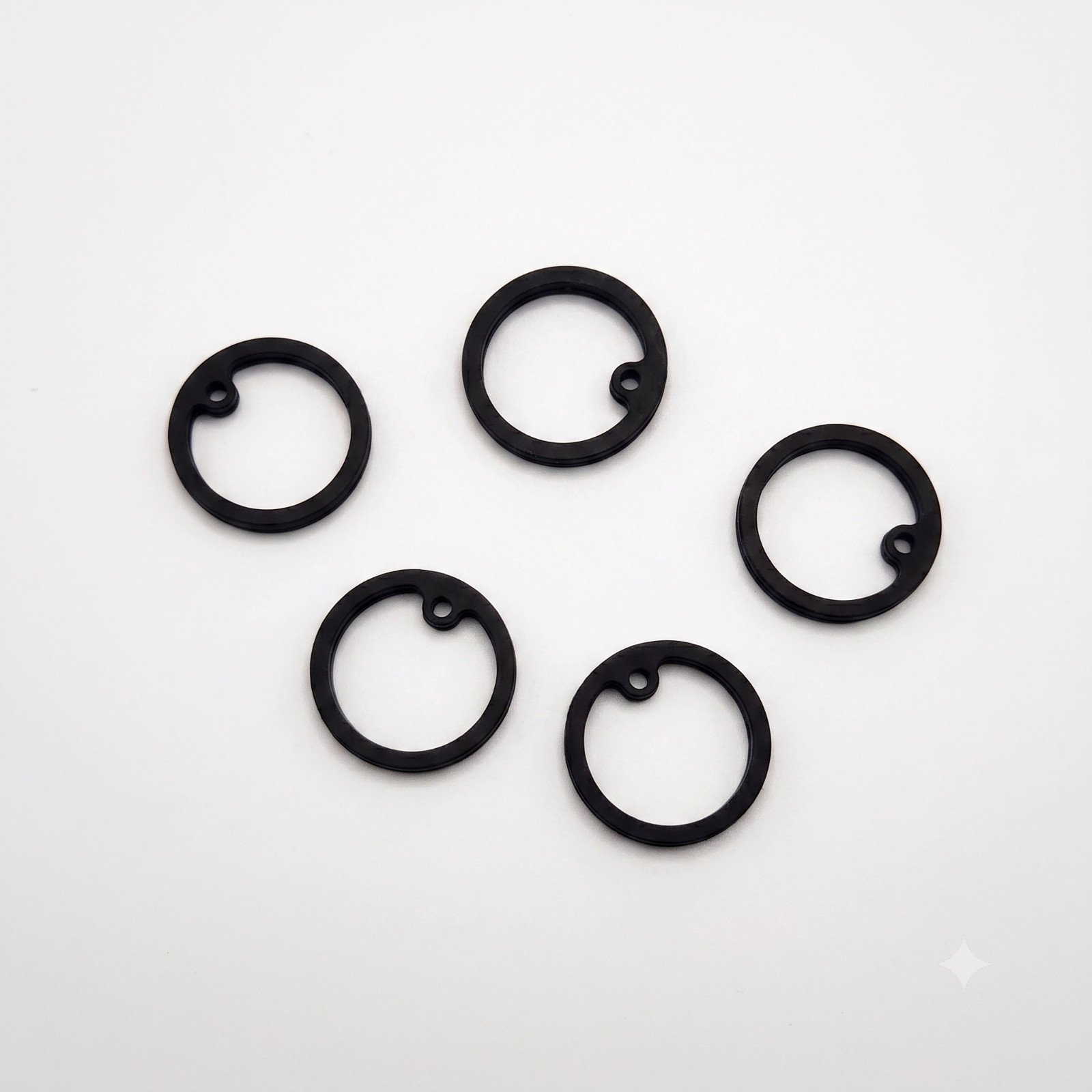 Black Rubber Pet ID Tag Silencer | Dog & Cat Collar Noise Muter Fits 30mm