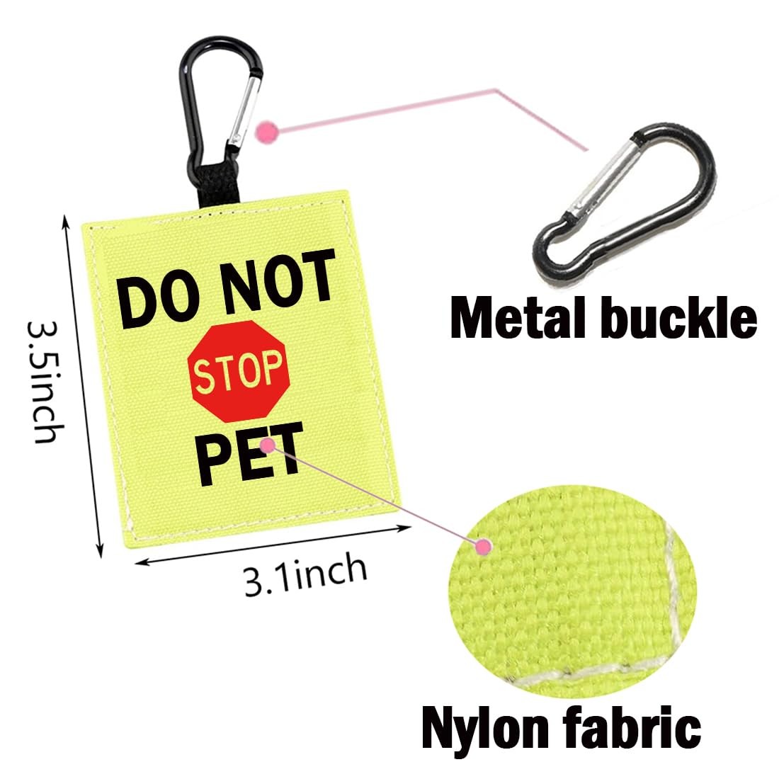 Do Not Pet Alert Hanging Patch Caution Stop Dog Nervous Vest Accessories