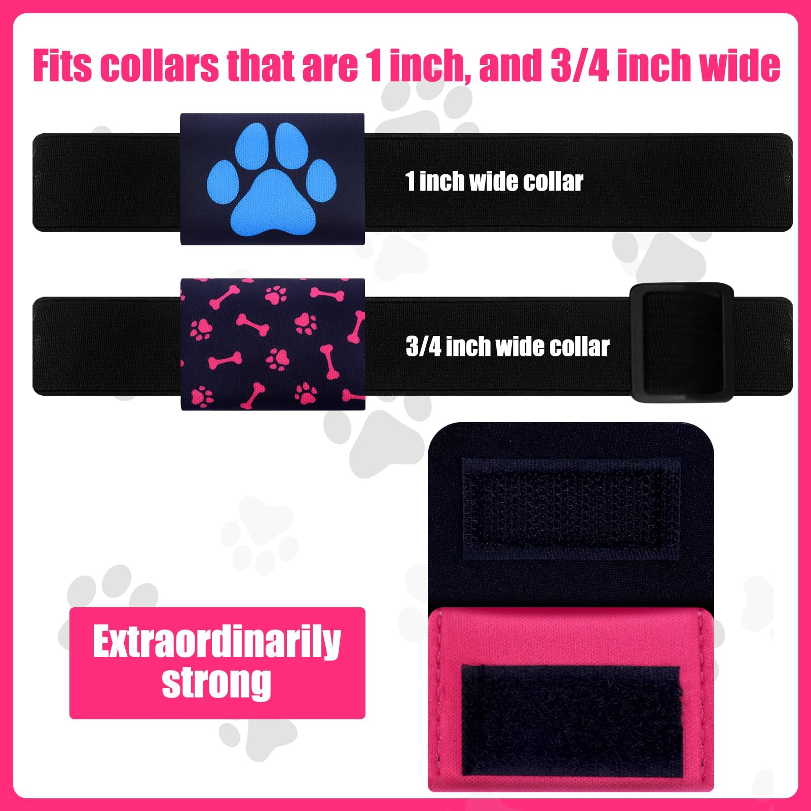 6 PCS Dog Tag Silencers 6 Styles Pet ID Soundless Holder Bag for Collars
