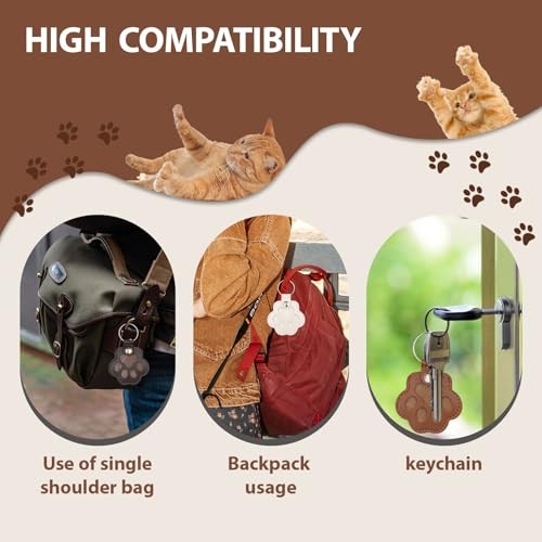 Pet Paw Print Leather Keychain Hair Keepsake Memorial