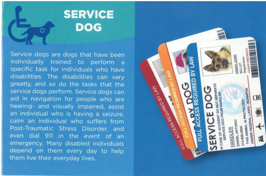 Animal id Emotional Support Therapy w/registration with U.S. Registry New