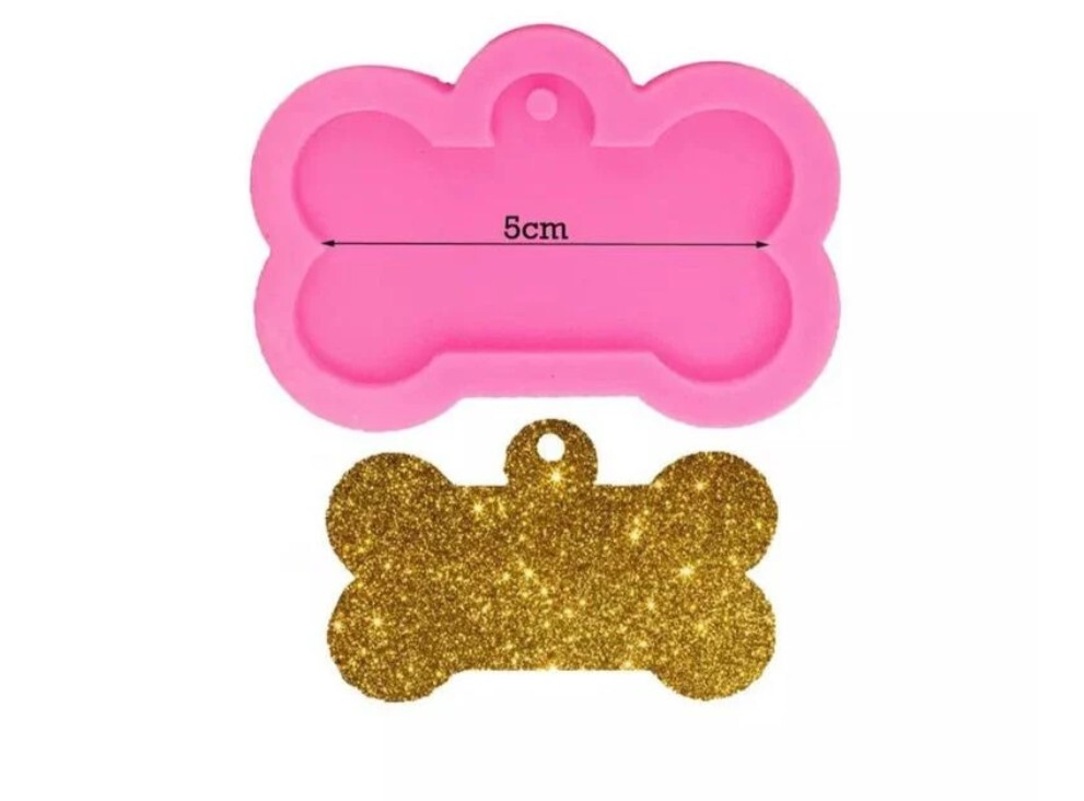 Personalized Resin Bone Dog Tag ID Customized w/ Name, Phone UV GLOW IN THE DARK