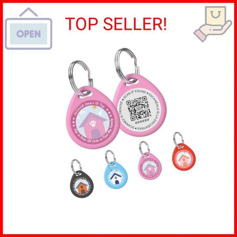 1 Pack Personalized Cat Tags,QR Code Pet ID Tags with Online Profile systerm,Edi