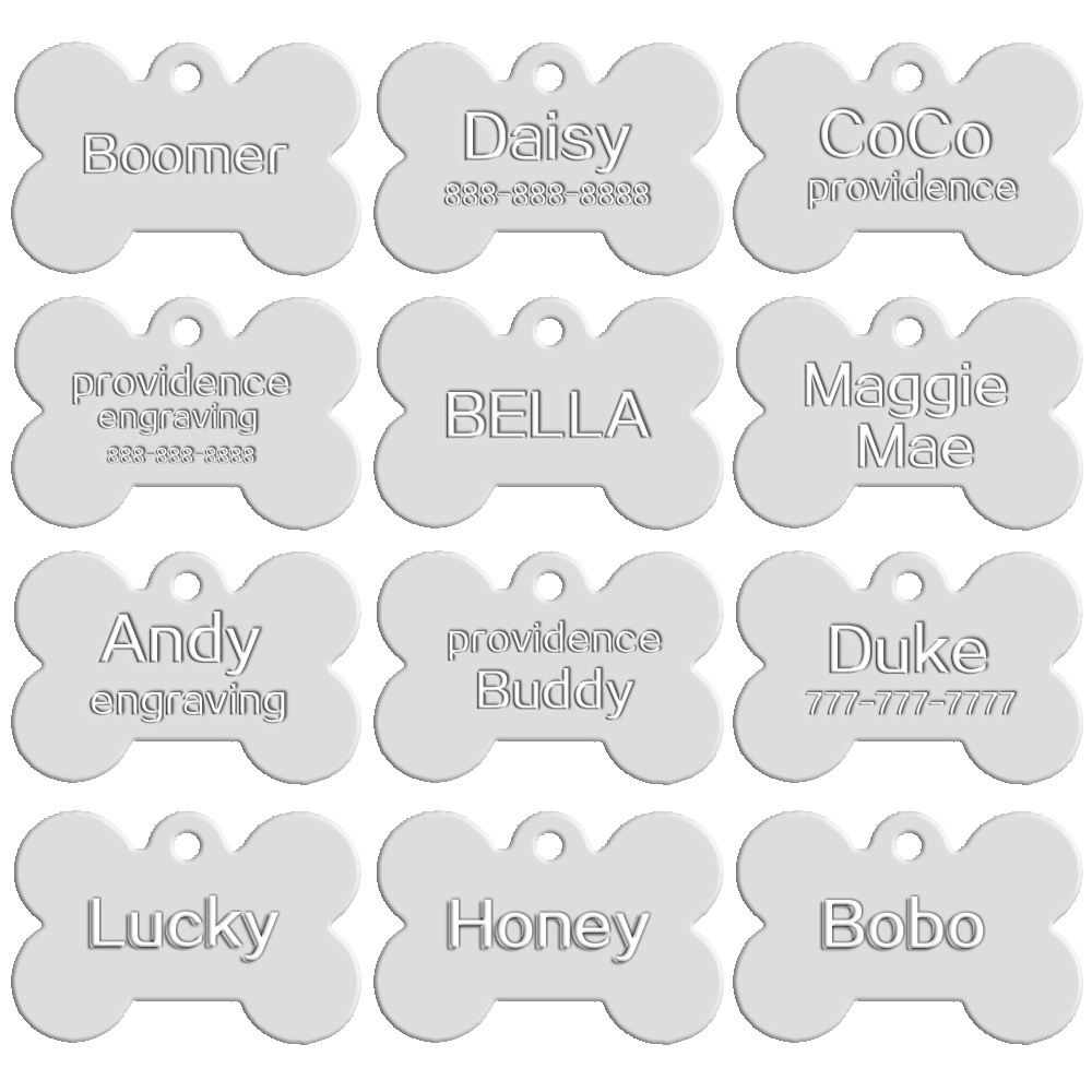 100pcs Wholesale Blank Aluminum Bone Dog Tags Personalized Cat Dog Name ID Tag