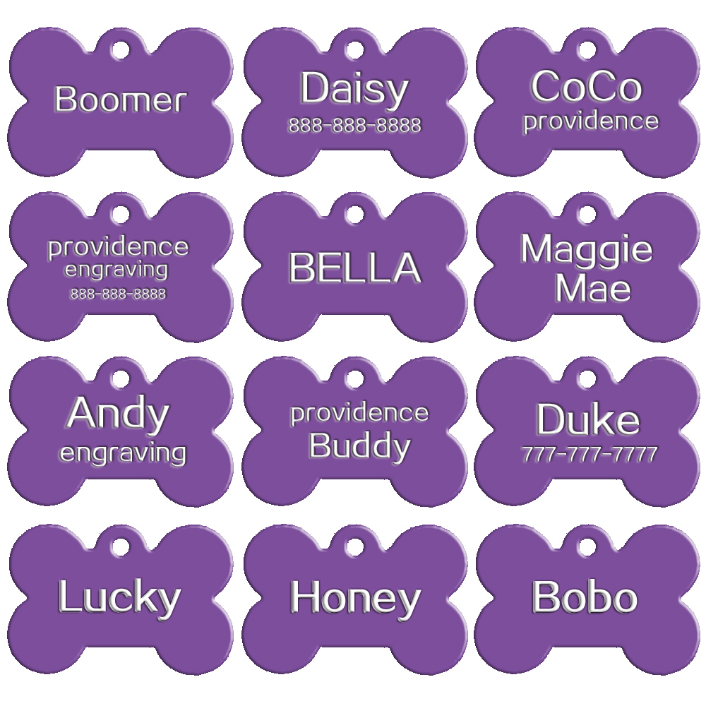 100pcs Wholesale Blank Aluminum Bone Dog Tags Personalized Cat Dog Name ID Tag