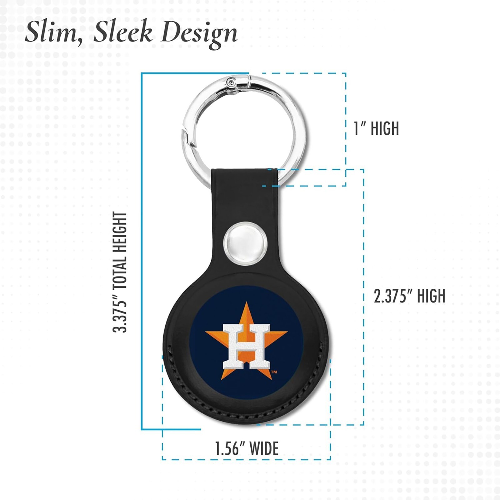 Pets First MLB Keychain Apple Air Tag Holder for Dogs & Cats Leather Airtag Case